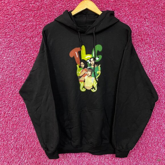 TLC Members Spell-Out Airbrush Urban Pop Group Hoodie Large - Picture 1 of 4